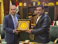 رئيس هيئة استثمار البصرة يودع القنصل التركي بعد انتهاء مهامه